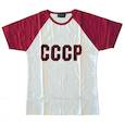 :  - Футболка женская СССР (белая, с красными рукавами) размер L