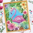 :  - Вышивка бисером и пайетками "Фламинго", 28 x 35 см
