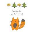 :  - Блокнот для записей "Make the fox your best friend"