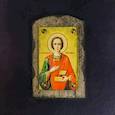 :  - Икона над дверью под старину "Святой целитель Пантелеимон", 9,5x15 см