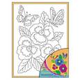 :  - Холст для рисования с красками "Цветы и бабочки", 18х24 см