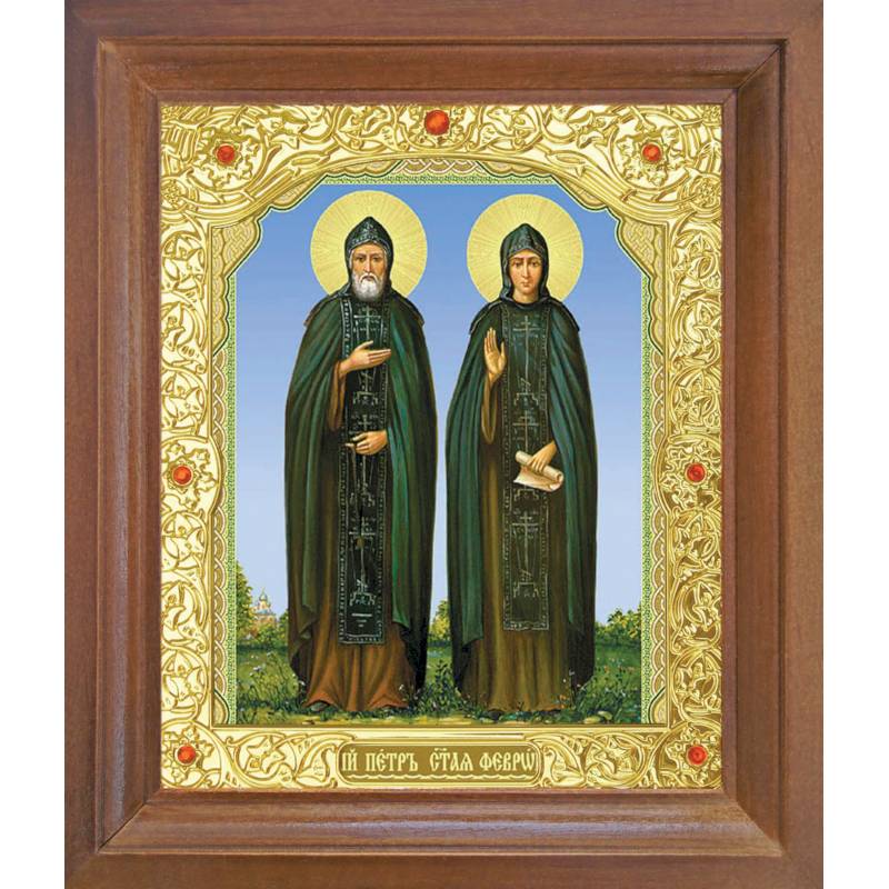 Икона Петра и Февронии. 15x18