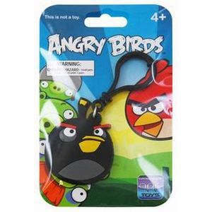 Angry Birds брелок на рюкзак (черная птица).