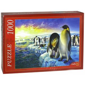 Puzzle-1000. "Семьи пингвинов" (МГ1000-7396)