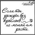 :  - Магнит. Если ты рождён без крыльев, не мешай им расти.