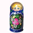 :  - Матрешка синяя 7-кукольная, 22см