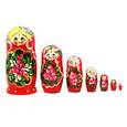:  - Матрешка красная 7-кукольная, 22см