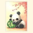 : Бисер Чехия - Набор для вышивания бисером "Панда и арбуз " 12х16см РСН-291  