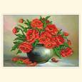 : Бисер Чехия - Набор для вышивания бисером "Огненые маки " 12х16см АХН-005