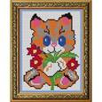 : Бисер Тайвань - Набор для вышивания бисером "Котенок  " 12х16см Д-007  