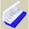 :  - Коробка для рукоделия двухъярусная c микролифтом 210 х 110 х 50 мм, крышка прозрачная, низ синий тип 5