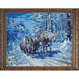 :  - "Тройка лошадей" 48x38см набор на атласе для вышивания чешским бисером ВЛ-013П