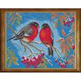 :  - "Снегири" 38*30см набор на атласе для вышивания чешским бисером ВЛ-047П