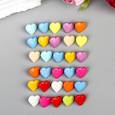 :  - Пуговицы пластик для творчества на ножке "Цветные сердечки" набор 30 шт 1,7х1,7 см