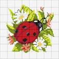 :  - Рисунок на канве для вышивания крестом КР-19 «Божья коровка»