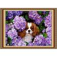 :  - Набор для вышивания бисером №062 «Щеночек в цветах»
