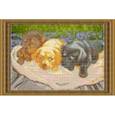 :  - Набор для вышивания бисером «Три щеночка» 34x22,8 см