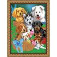 :  - Набор для вышивания бисером №147 «Щеночки» бисер Чехия 37,2x49,7 см