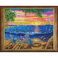 :  - "Закат на море" 48x38 см набор на атласе для вышивания чешским бисером ВЛ-033П