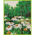 :  - "Ромашки" 30x38см набор на атласе для вышивания чешским бисером "Вышивочка"
