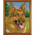 :  - "Немецкая овчарка" 24x30см набор на атласе для вышивания чешским бисером "Вышивочка" в коробке