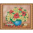 :  - "Весенний букет с клубникой" 30x24см набор на атласе для вышивания чешским бисером "Вышивочка" в коробке ВЛ-003