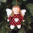 :  - Новогодняя ёлочная игрушка, Набор для создания подвески из фетра «Ангел»