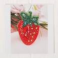 :  - Алмазная вышивка-брелок "Клубничка" заготовка: 6,5x4,5 см