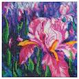 :  - Алмазная картина "Лиловые ирисы" 30x30 см