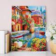 :  - Алмазная вышивка с частичным заполнением на раме "Лето в Италии" 30x40 см