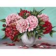 :  - Алмазная вышивка на раме 30x40 с полным заполнением «Пионы»