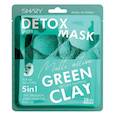:  - Shary  Очищающая тканевая маска-эмульсия для лица 5 в 1 "Зеленая глина"  25 г