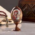 :  - Сувенир Яйцо на подставке икона "Божья Матерь Казанская", 9 x 4 см