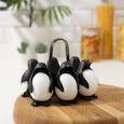 :  - Подставка для яиц «Пингвинчики», 12x15x13 см, цвет чёрный