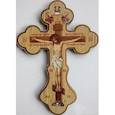 :  - Настенный крест с золотым тиснением круглый 200x105x6 мм