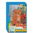 : Эксмо - В мире животных. Рыжий котенок с букетом ПАЗЛЫ СТАНДАРТ-ПЭК. 250 элементов