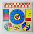 :  - Фабрика Мастер игрушек Обучающая доска Календарь с часами