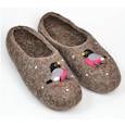 :  - Войлочные тапочки Снегири, цвет бежевый. Размер 39