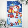 :  - Полотенце "Снеговик" 35x60 см, 100% хлопок, вафельное полотно 162г/м2
