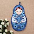 :  - Прихватка «Матрёшка», гжель, сувенирная, 29x20 см