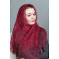 :  - Платок Оренбургский паутинка пуховая бордовая, 130x130 см