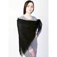 :  - Пуховый платок ручной работы черный, 130x130 см