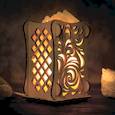 :  - Соляной светильник "Листья", 9x14 см, деревянный декор