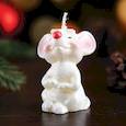 :  - Свеча декоративная "Мышка со снежинкой", микс, 4x4x6 см