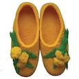 :  - Войлочные тапочки желтые «Одуванчики», Размер 39