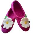:  - Войлочные тапочки малиновые «Ромашкии», Размер 39